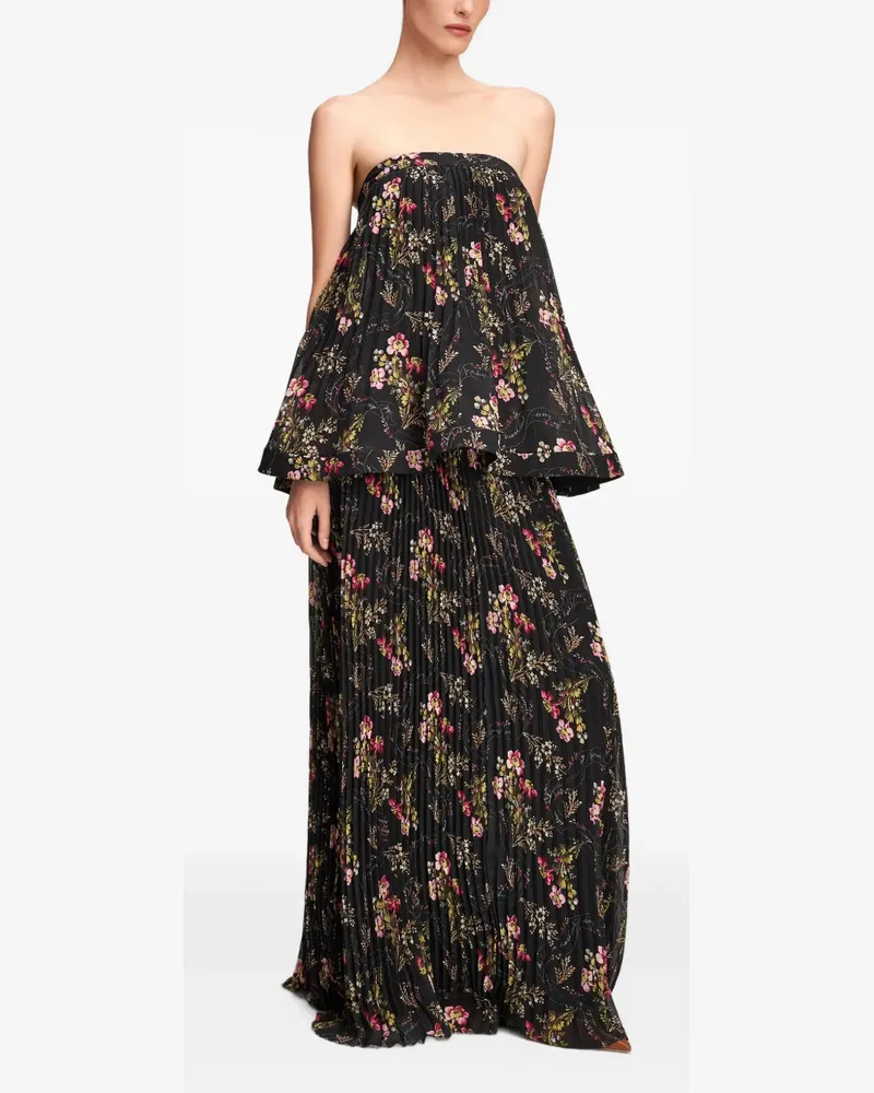 Cinq à Sept Rosaline Love Letter Maxikleid mit Blumenprint - Schwarz Schwarz