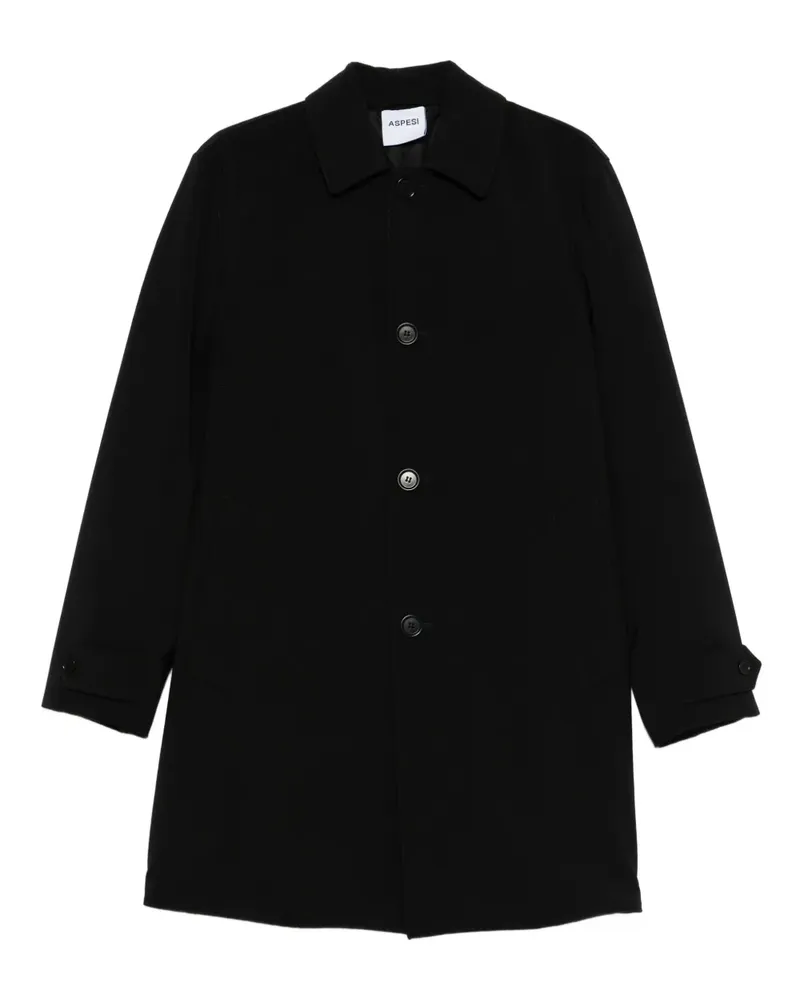 ASPESI buttoned single-breasted coat - Schwarz Schwarz