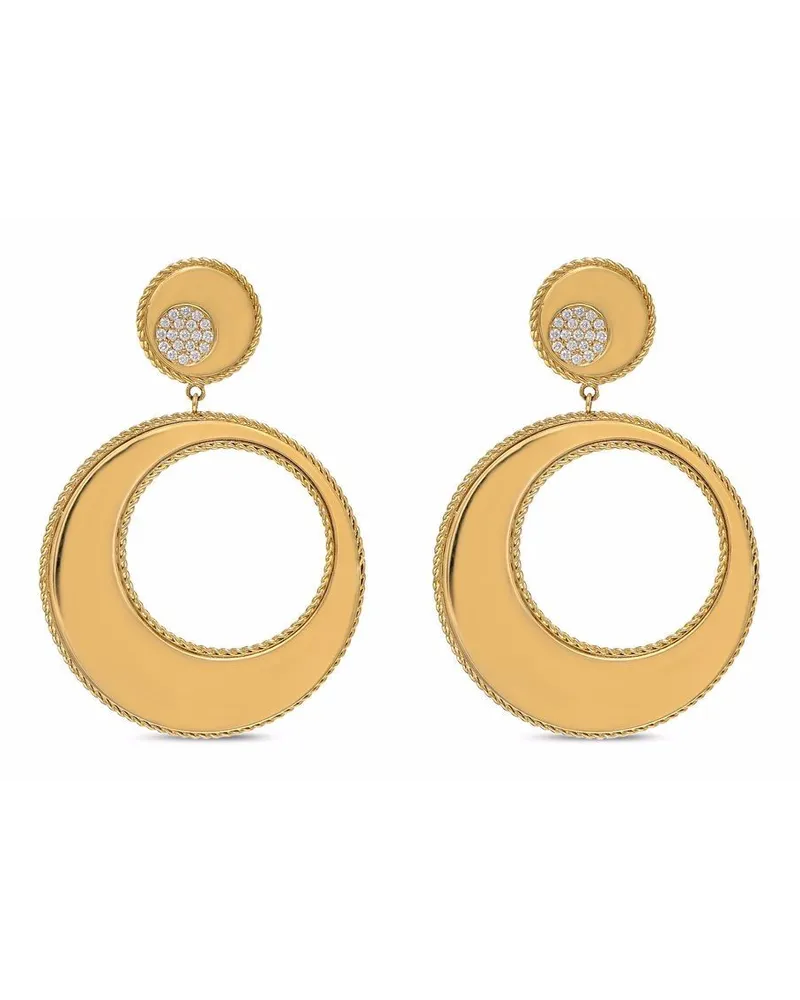 Roberto Coin 18kt Gelbgoldohrringe mit Diamanten Gold