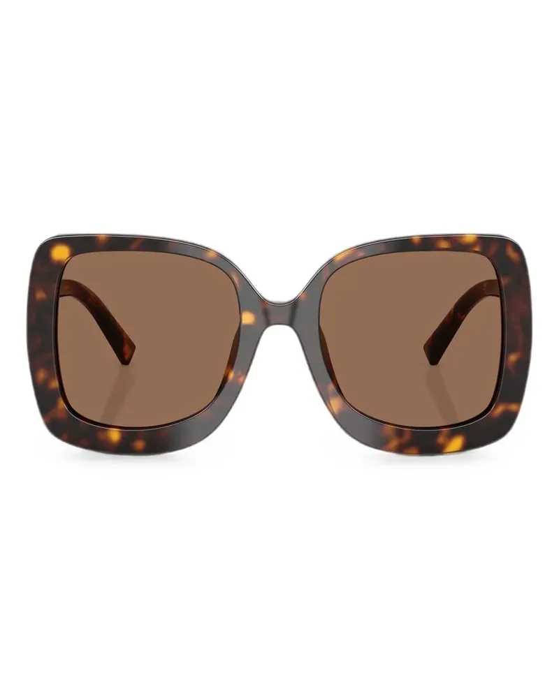 Dolce & Gabbana DG-logo tortoiseshell-effect sunglasses - Braun Braun