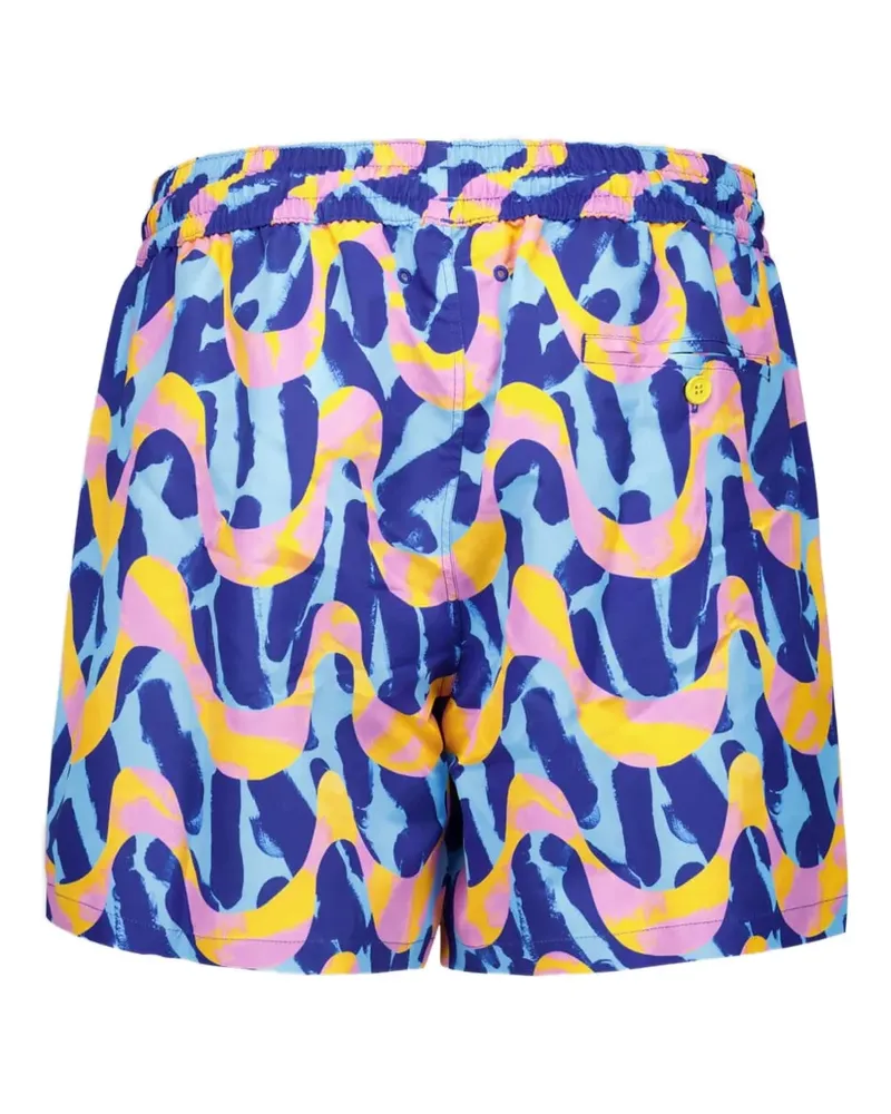 Frescobol Carioca Badeshorts mit abstraktem Print - Blau Blau