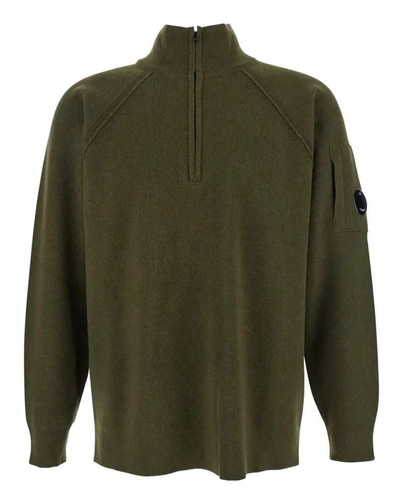 C.P. Company Pullover mit Linsen-Schild - Grün Grün