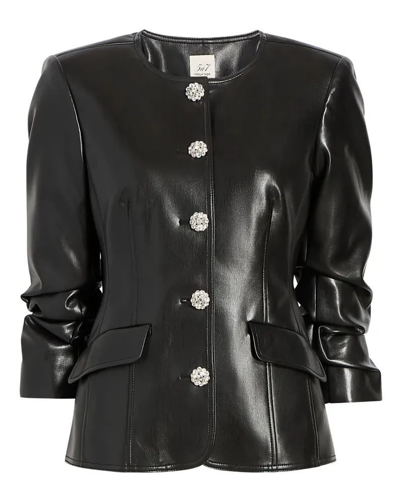 Cinq à Sept Chris scrunch detail jacket - Schwarz Schwarz