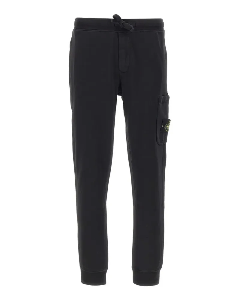 Stone Island Jogginghose mit aufgesetzter Tasche - Schwarz Schwarz