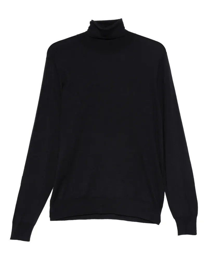 Dell'oglio Langärmeliger Rollkragenpullover - Blau Blau