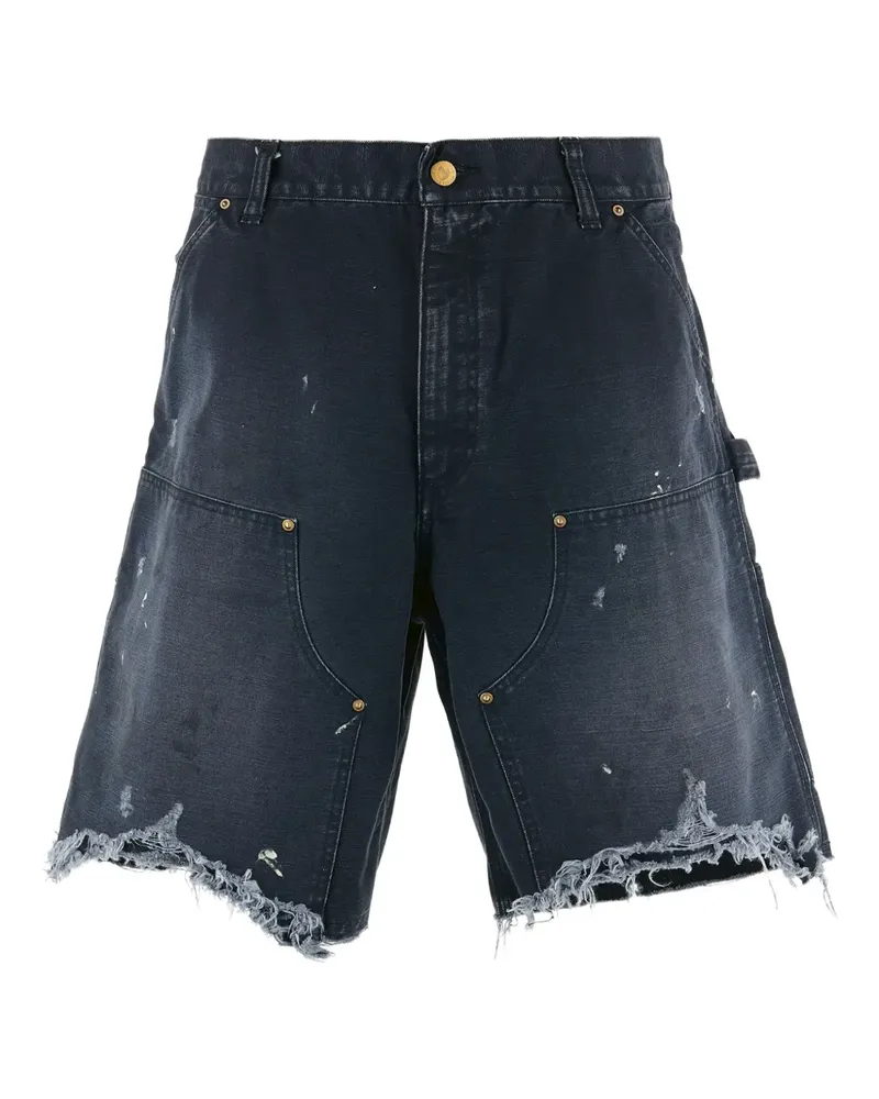 SAINT MXXXXXX Jeans-Shorts im Distressed-Look - Schwarz Schwarz
