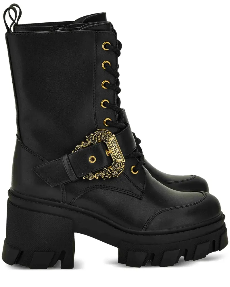 Versace Jeans Stiefel mit Schnalle - Schwarz Schwarz