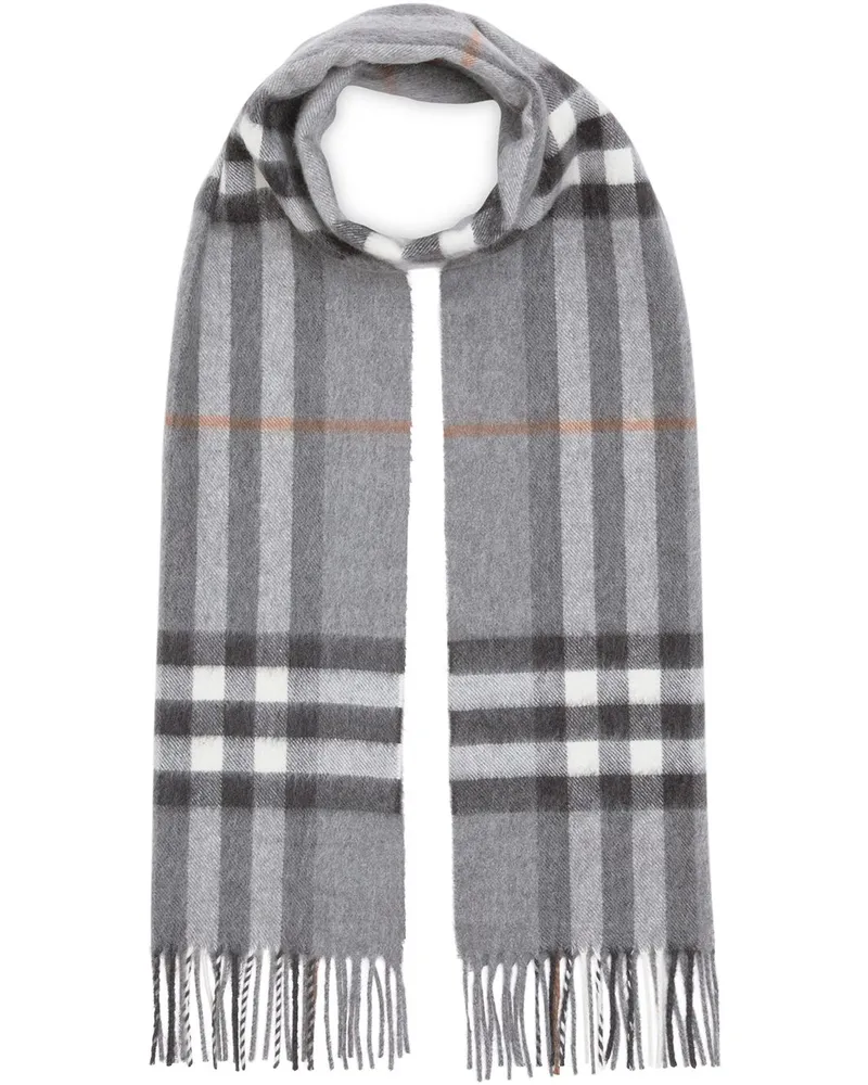 Burberry Karierter Kaschmirschal - Grau Grau