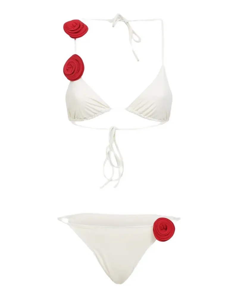 La Reveche floral-appliqué bikini - Weiß Weiß