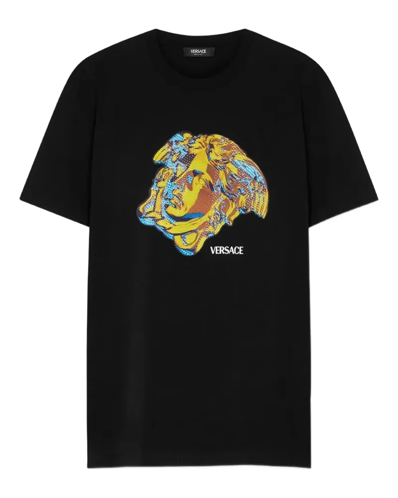 Versace Crystal Medusa Study T-Shirt - Schwarz Schwarz