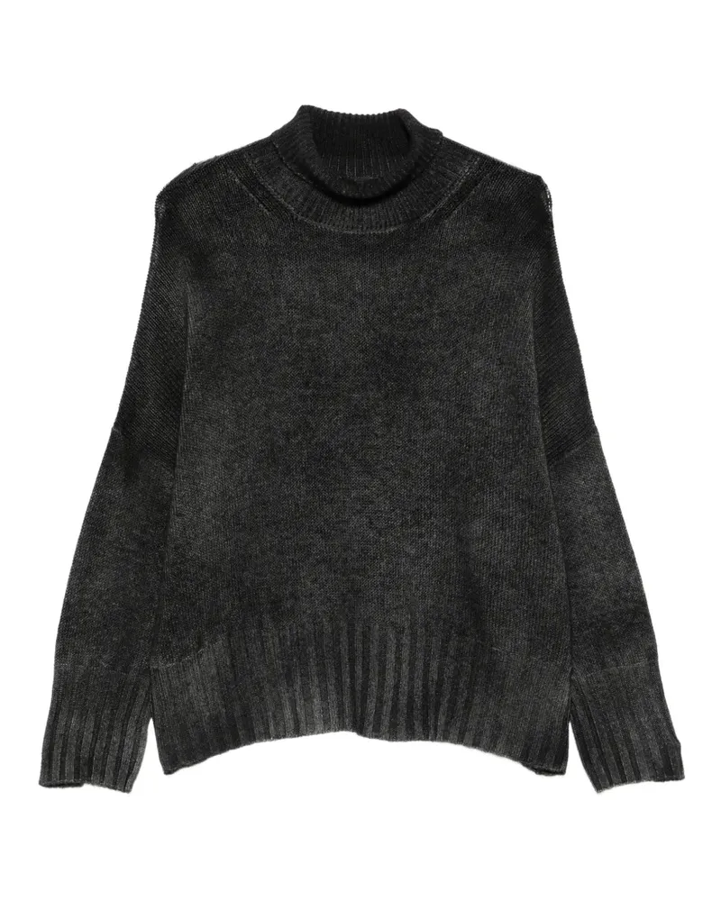 Avant Toi Off Gauge handbemalter Pullover - Schwarz Schwarz