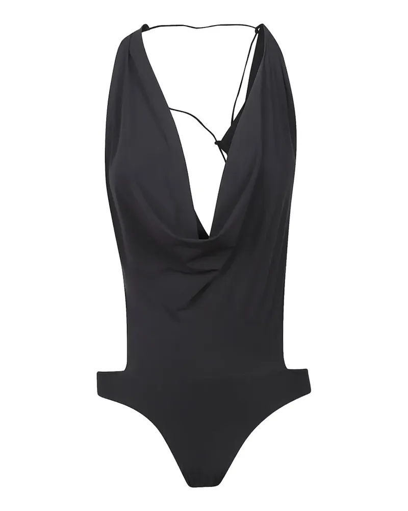 Amazuìn Raquel scoop-neck body - Schwarz Schwarz
