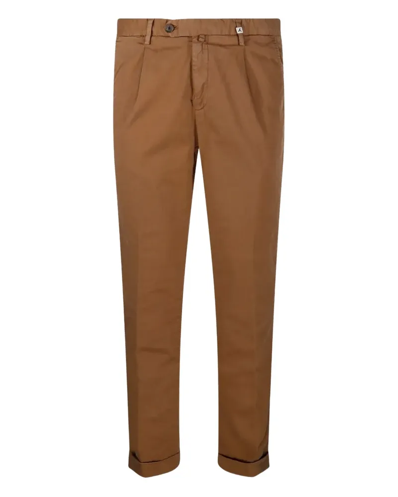 MYTHS Bundfaltenhose mit geradem Bein - Braun Braun