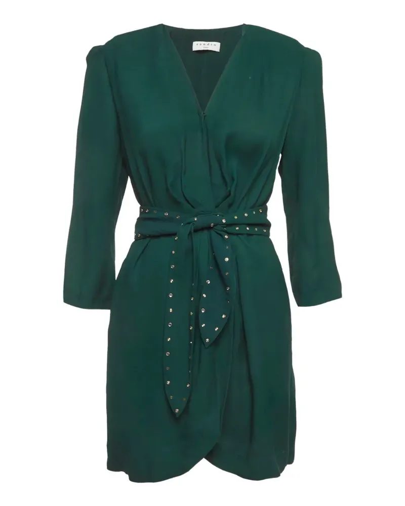 Sandro belted wrap dress - Grün Grün