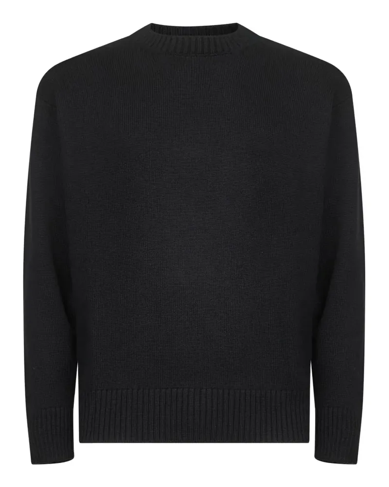 D4.0 Gerippter Pullover - Schwarz Schwarz