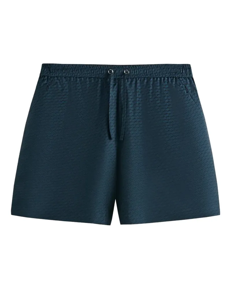KITH Cedar monogram silk running shorts - Blau Blau