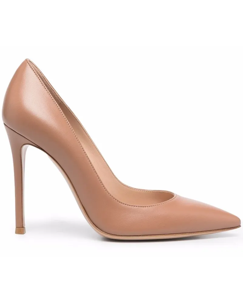 Gianvito Rossi Pumps mit spitzer Kappe 105mm - Nude Nude