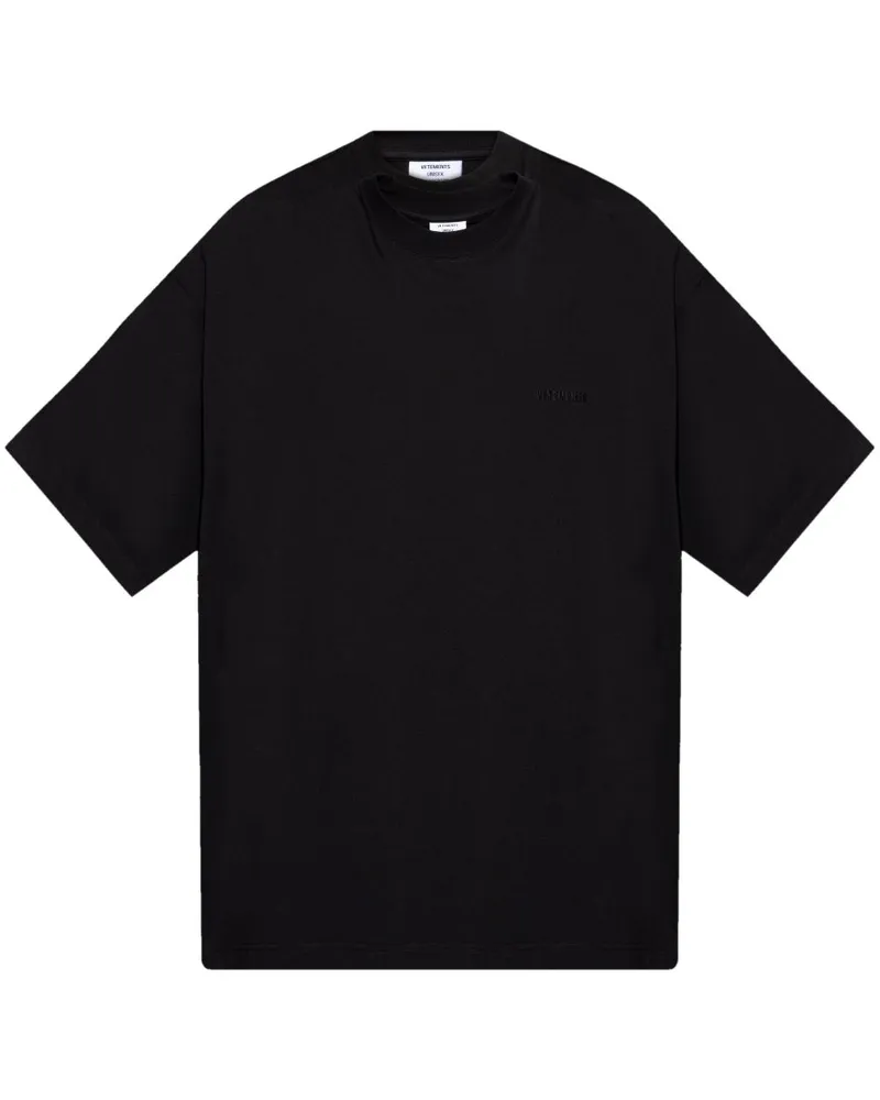VETEMENTS Hemd im Layering-Look - Schwarz Schwarz