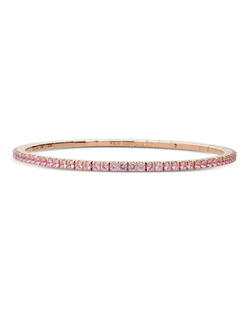 Roberto Demeglio 18kt Stretch Tennis Rotgoldarmband mit Saphir - Rosa Rosa