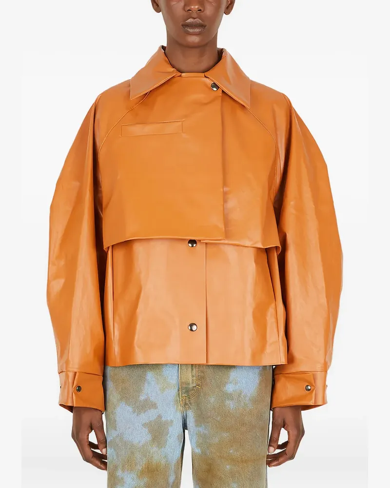 KASSL Trenchcoat aus Faux-Leder - Orange Orange
