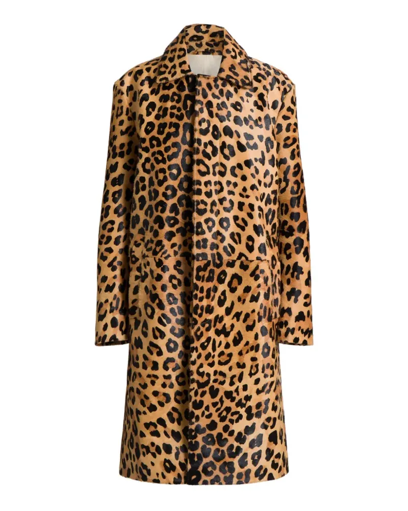 Alberta Ferretti Mantel mit Leoparden-Print - Braun Braun