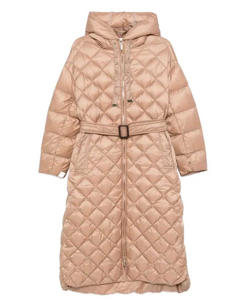 Max Mara hooded quilted coat - Nude Nude