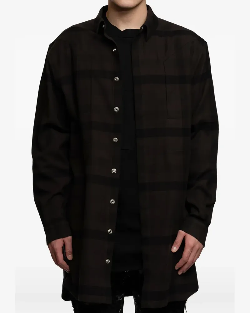 Rick Owens Jumbo Fogpocket shirt - Braun Braun