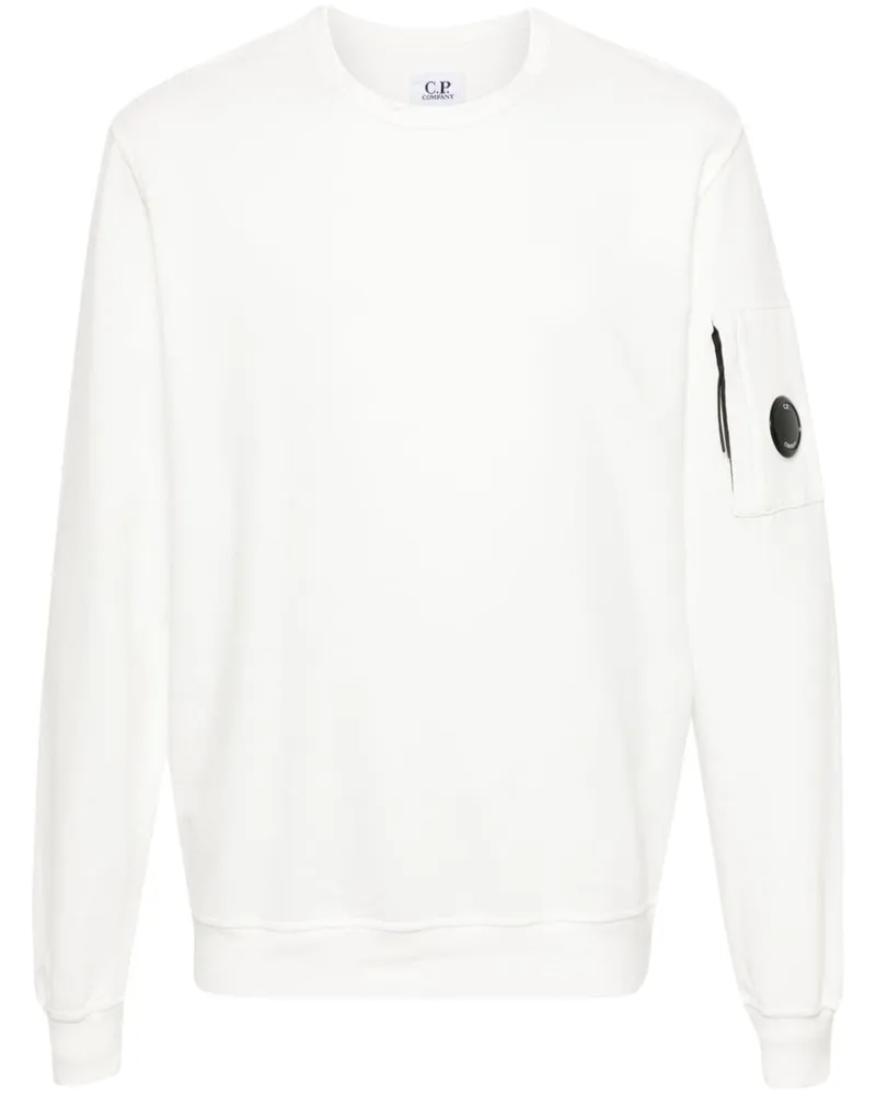 C.P. Company Sweatshirt mit Linsen-Detail - Weiß Weiß