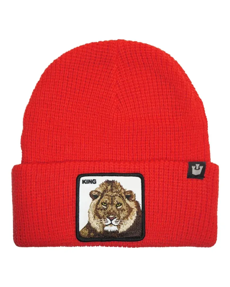 Goorin Bros. Beanie mit Löwenstickerei - Rot Rot