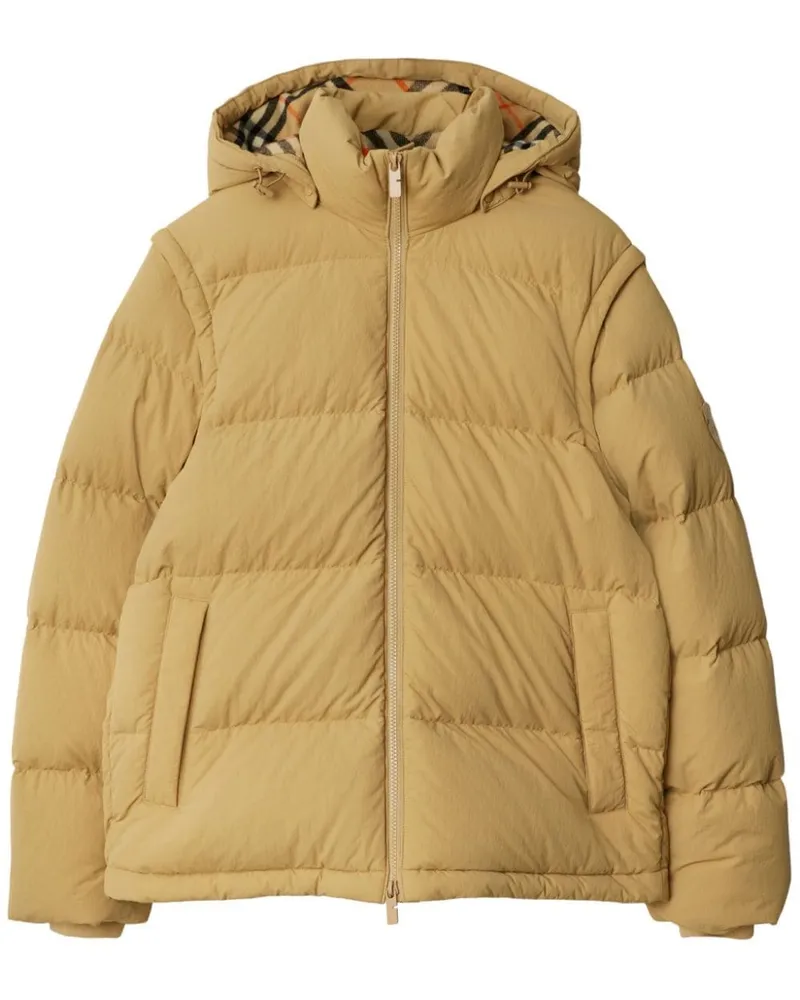 Burberry Gefütterte Jacke mit Logo-Patch - Nude Nude