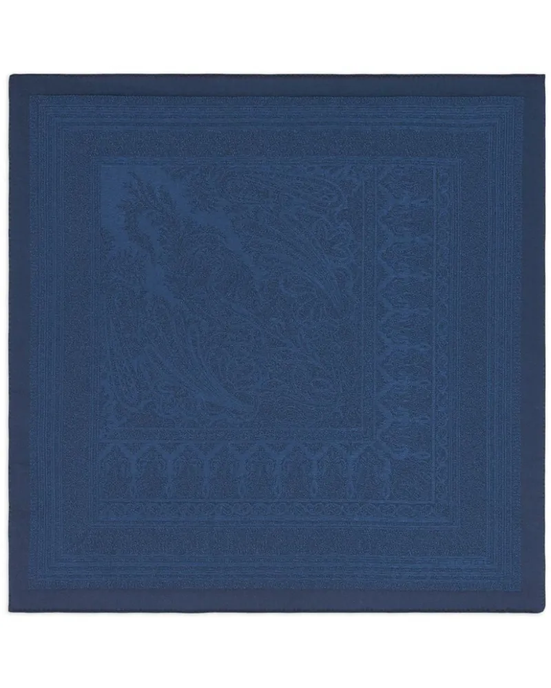 Etro Einstecktuch mit Paisley-Print - Blau Blau