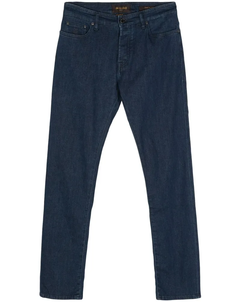 MOORER Pavel Tapered-Jeans - Blau Blau