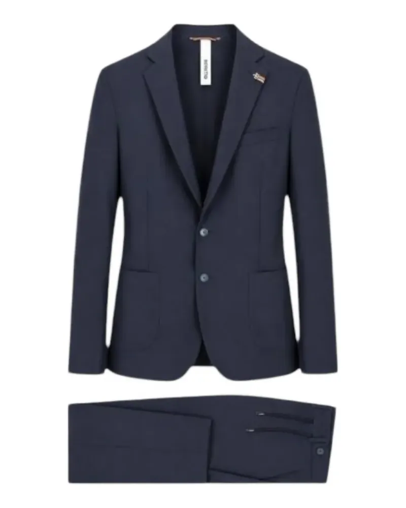 DISTRETTO12 notched-lapel single-breasted suit - Blau Blau