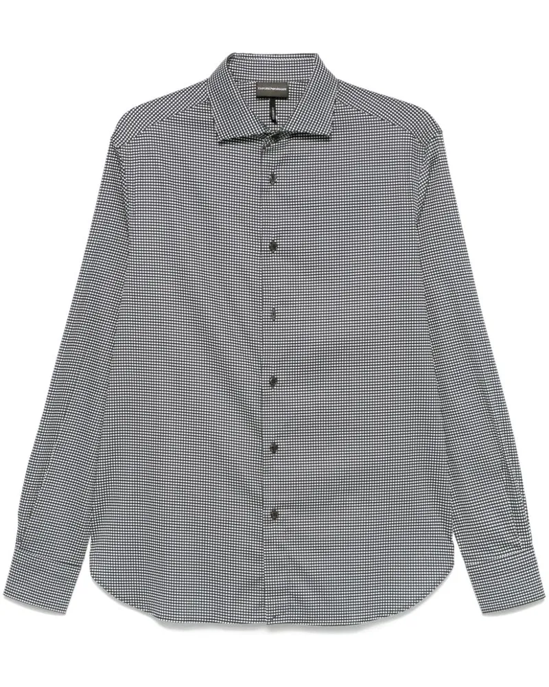 Emporio Armani Kariertes Hemd - Weiß Weiß