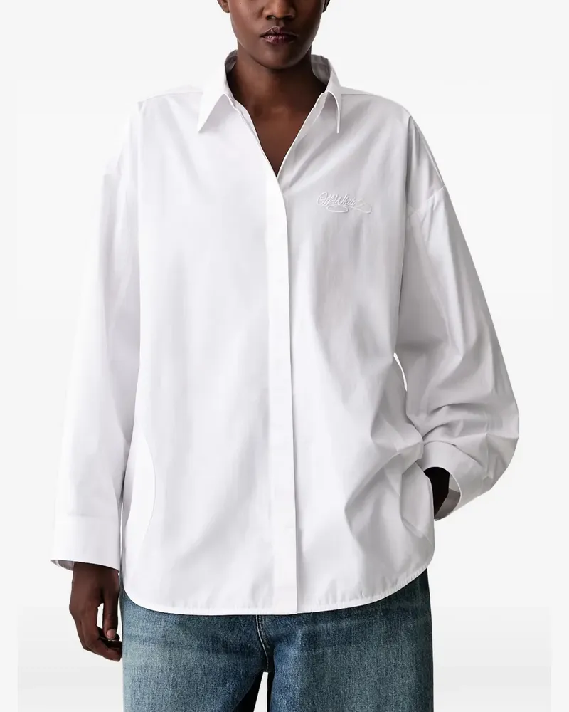 OFF-WHITE Co Pop Lover logo-embroidered shirt - Weiß Weiß
