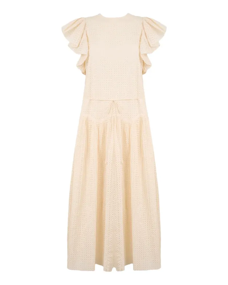 Ulla Johnson Sylvaine ruffled midi dress - Nude Nude