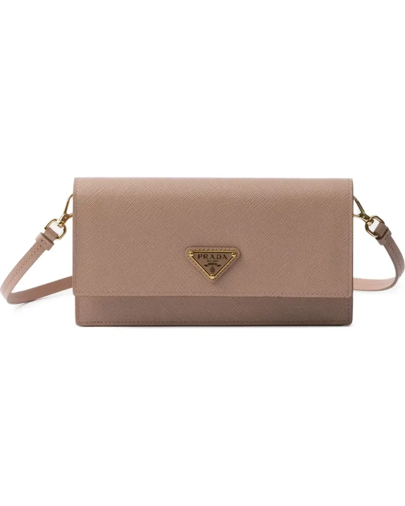 Prada Umhängetasche mit Logo-Schild - Rosa Rosa