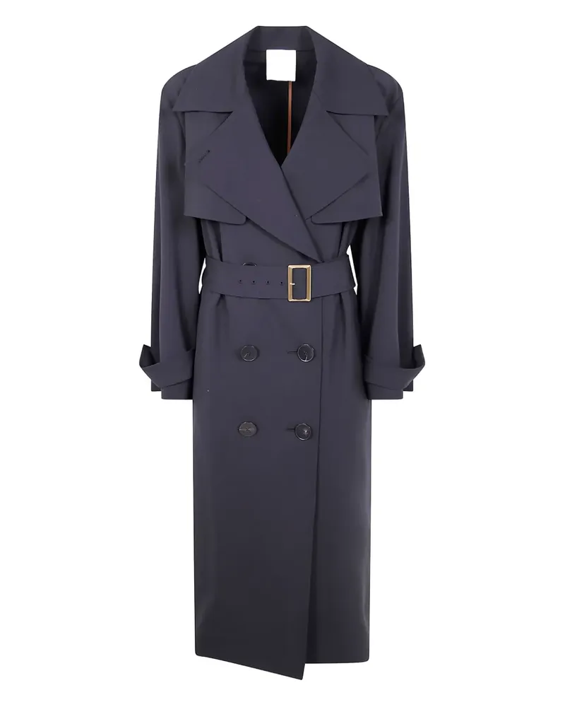 Mantù belted double-breasted trench coat - Schwarz Schwarz