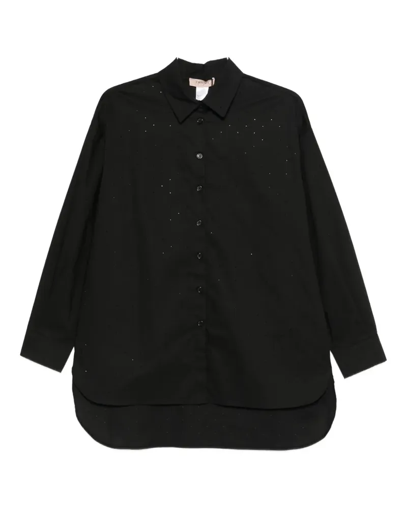 Twin-Set Hemd mit verzierten Knöpfen - Schwarz Schwarz