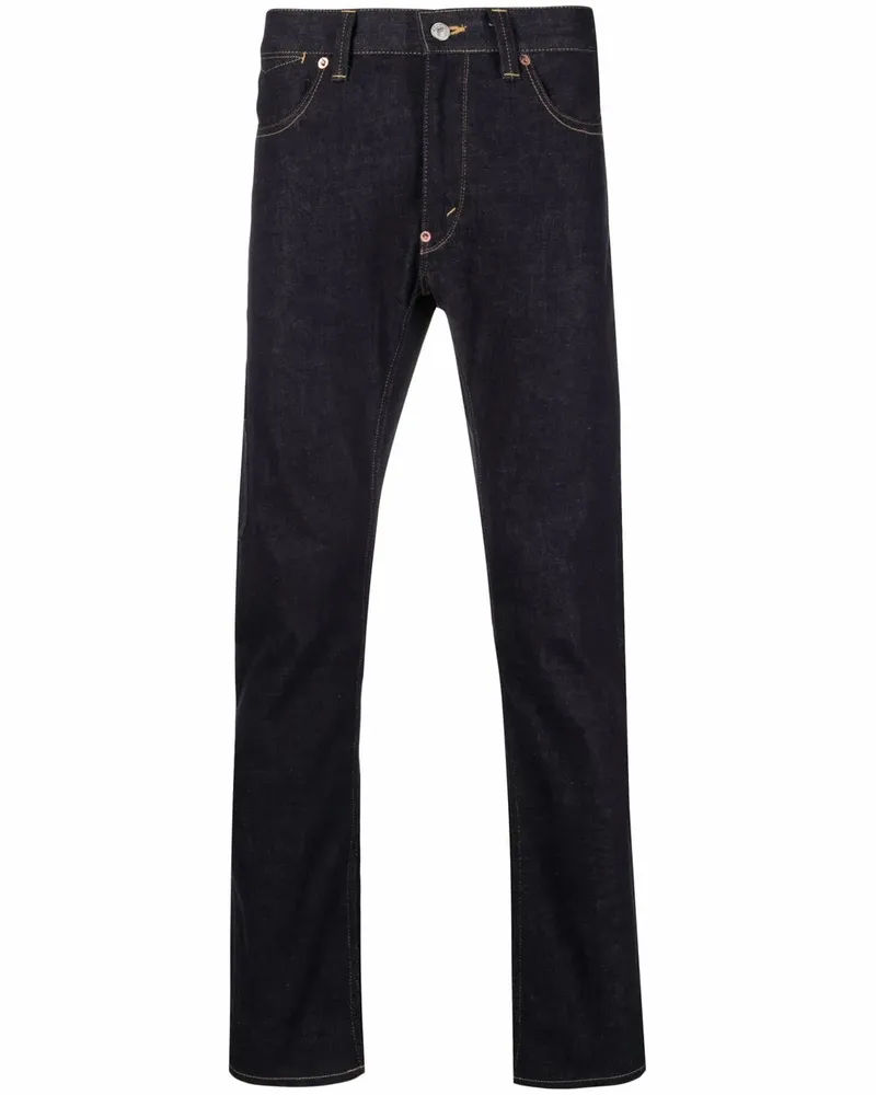 Junya Watanabe Halbhohe Straight-Leg-Jeans - Blau Blau