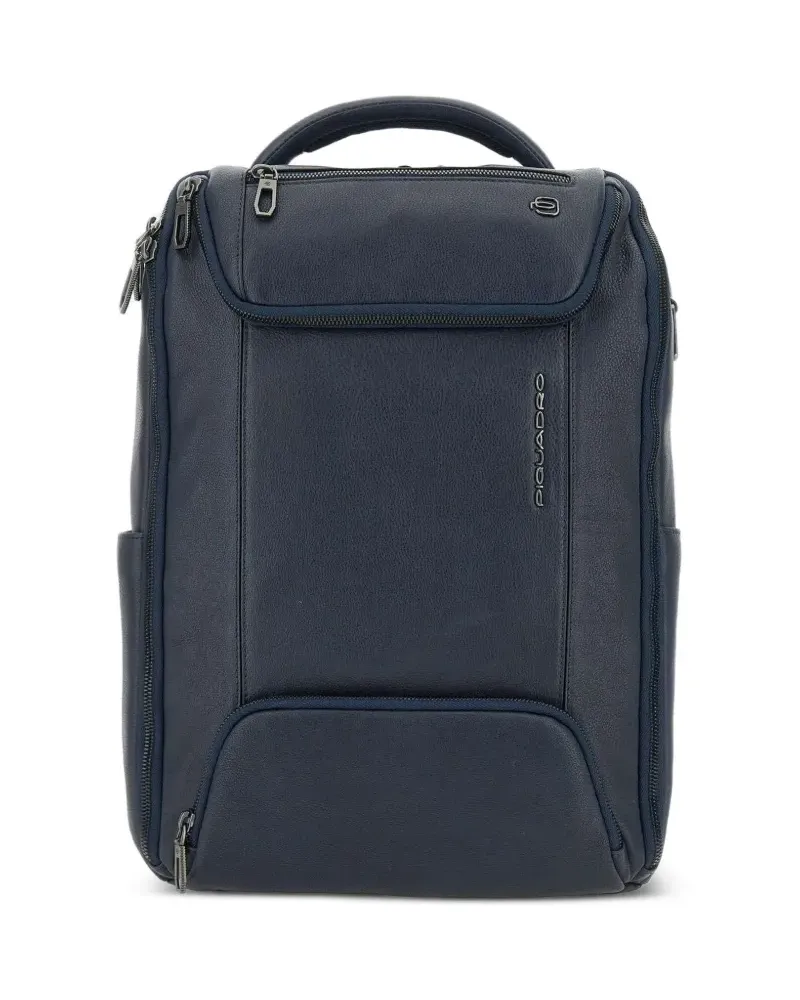 Piquadro Rucksack aus Leder - Blau Blau