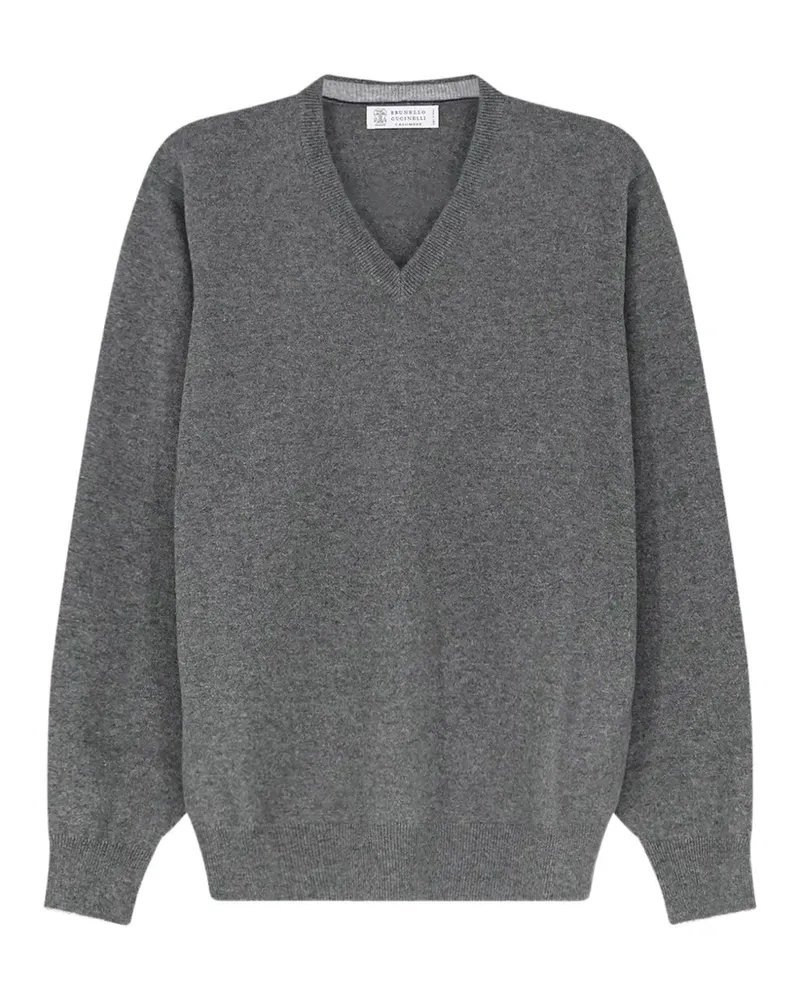 Brunello Cucinelli Pullover mit V-Ausschnitt - Grau Grau