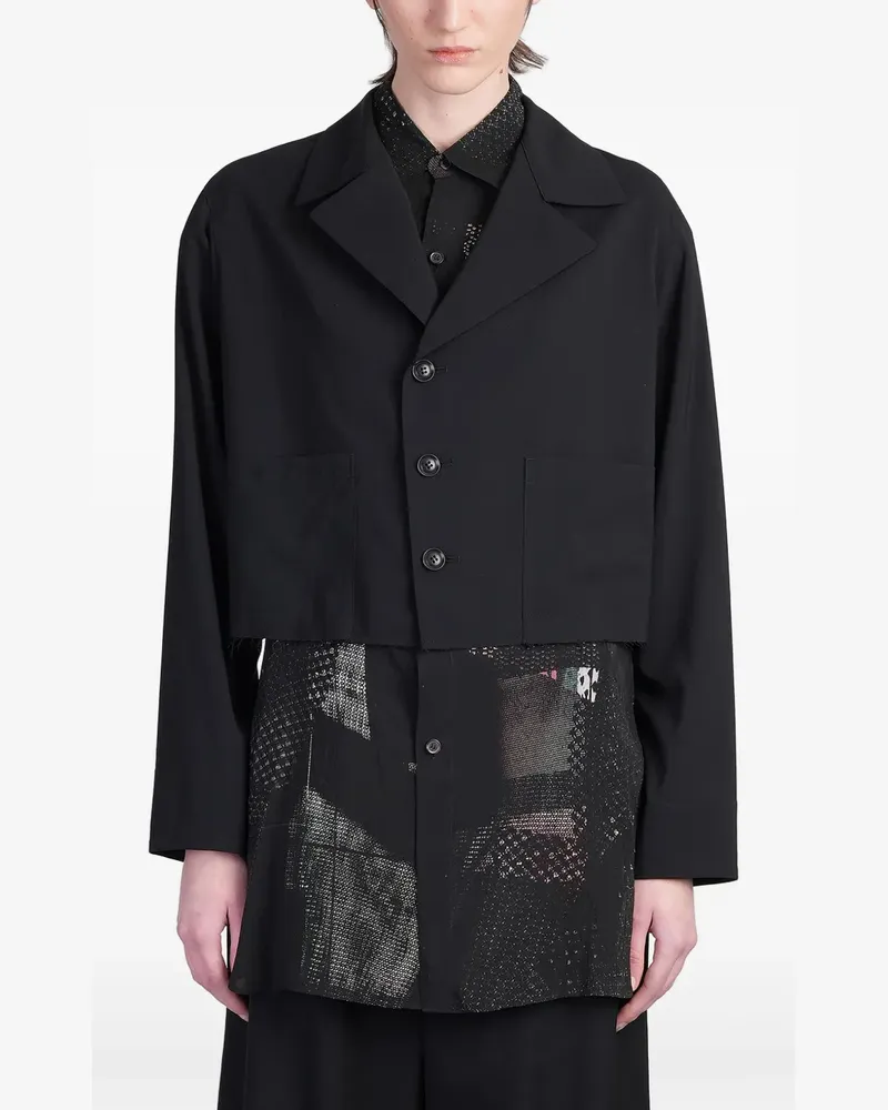 Yohji Yamamoto Klassisches Sakko - Schwarz Schwarz