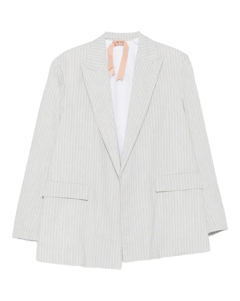 N° 21 pinstripe-pattern peak-lapel blazer - Blau Blau