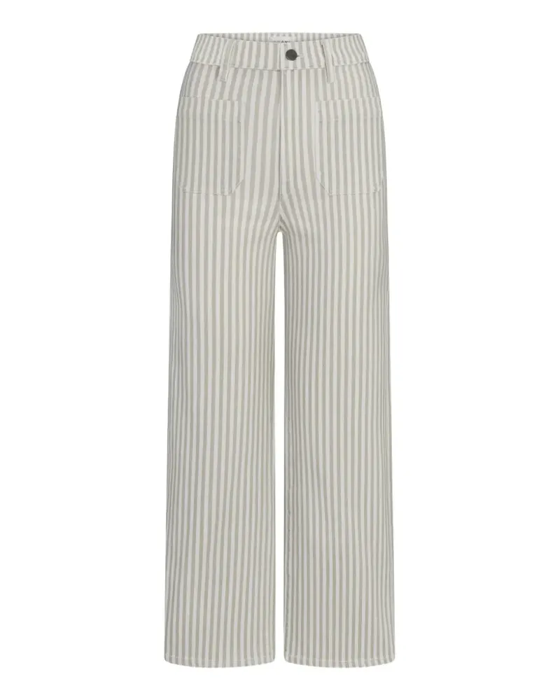 Frame Denim Anchor striped straight-leg jeans - Nude Nude