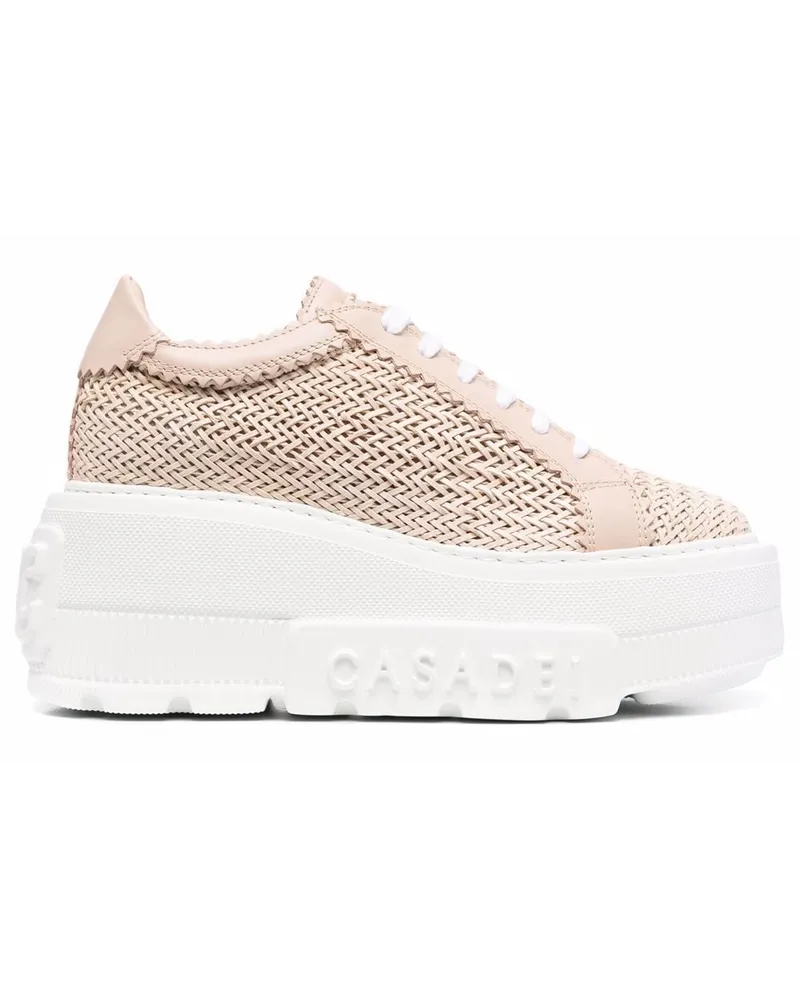 Casadei Sneakers mit Webmuster - Rosa Rosa