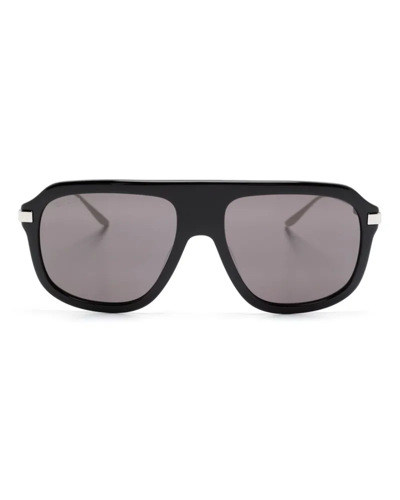 Gucci Pilotenbrille mit GG - Schwarz Schwarz
