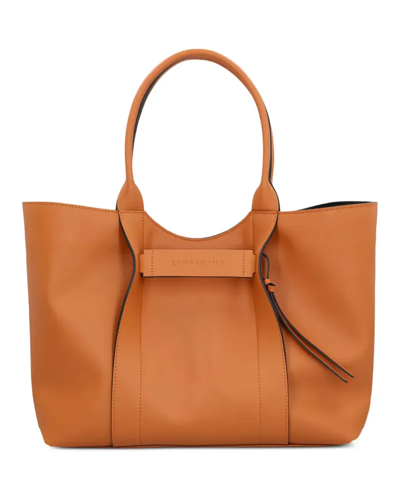 Longchamp large 3D leather tote bag - Nude Nude