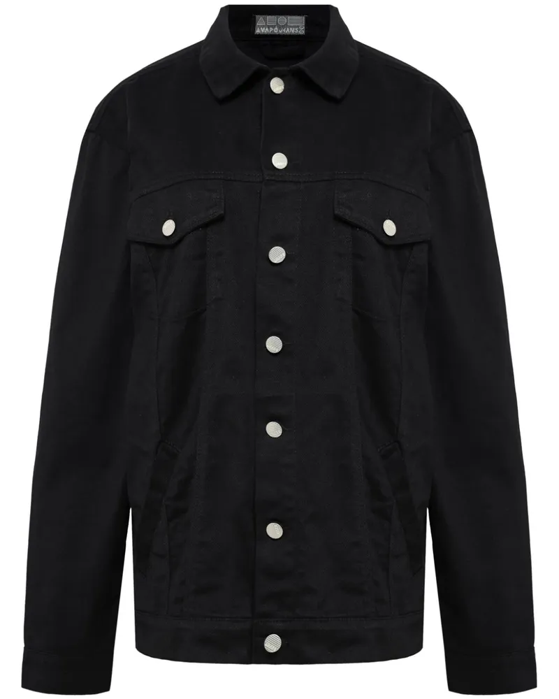 Amapô Jeansjacke im Oversized-Look - Schwarz Schwarz