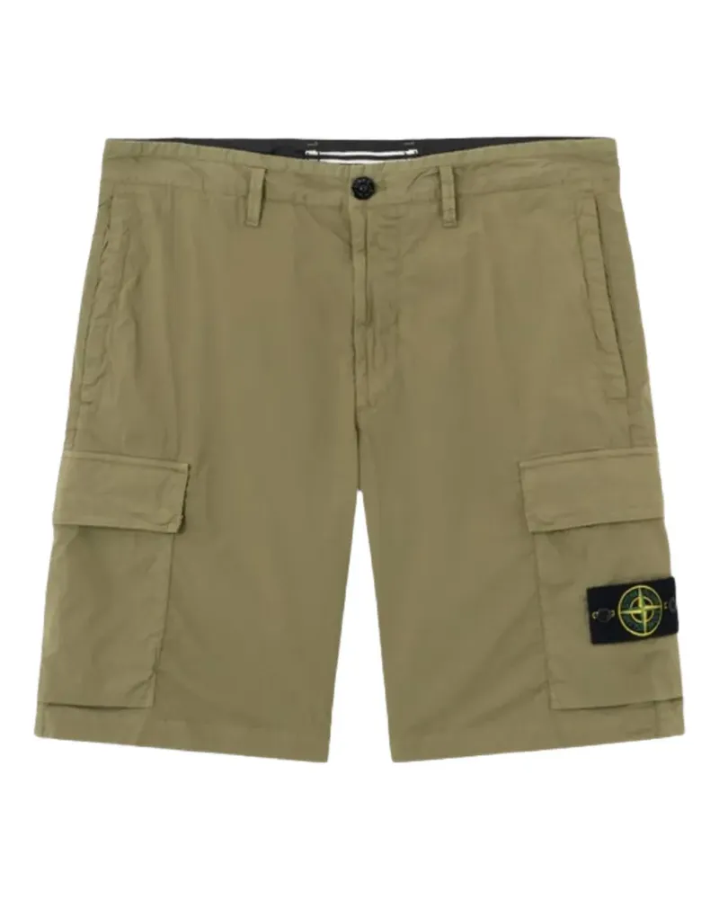 Stone Island Stückgefärbte Cargo-Shorts - Grün Grün